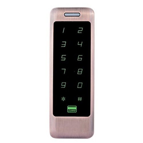 Waterproof Touch Metal 125khz RFID Access Control Machine Electronic Door Lock Electric Gate Opener Smart Keypad: rose gold