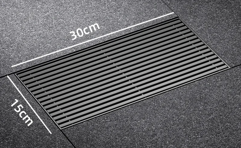 Large Floor Drain 304 Stainless Steel 12/15/20cm Square Linear Bathroom Floor Drains Outdoor Courtyard Large Diameter Drain