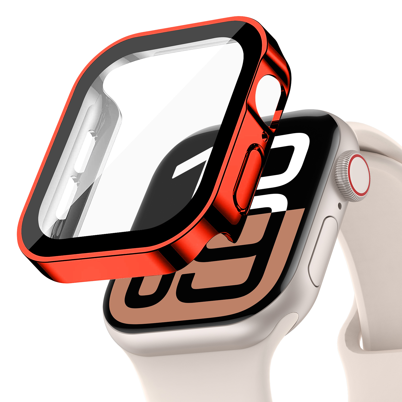 Waterproof Case for Apple Watch 10 46mm 42mm Accessories Straight Edge Screen Protector glass+Cover iWatch series 10 46 mm 42 mm
