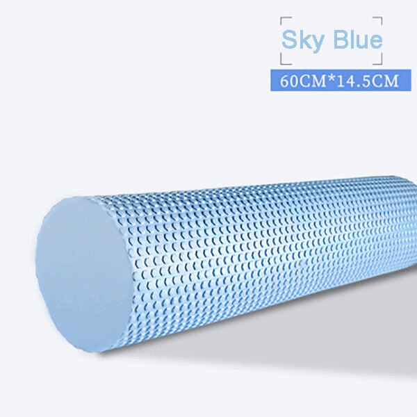 Yoga Pilates Yoga Block Pilates EVA Foam Roller Massage Roller Muscle Tissue Fitness Gym Yoga Pilates Workout Fitness Exercise: Skyblue 60x 14.5