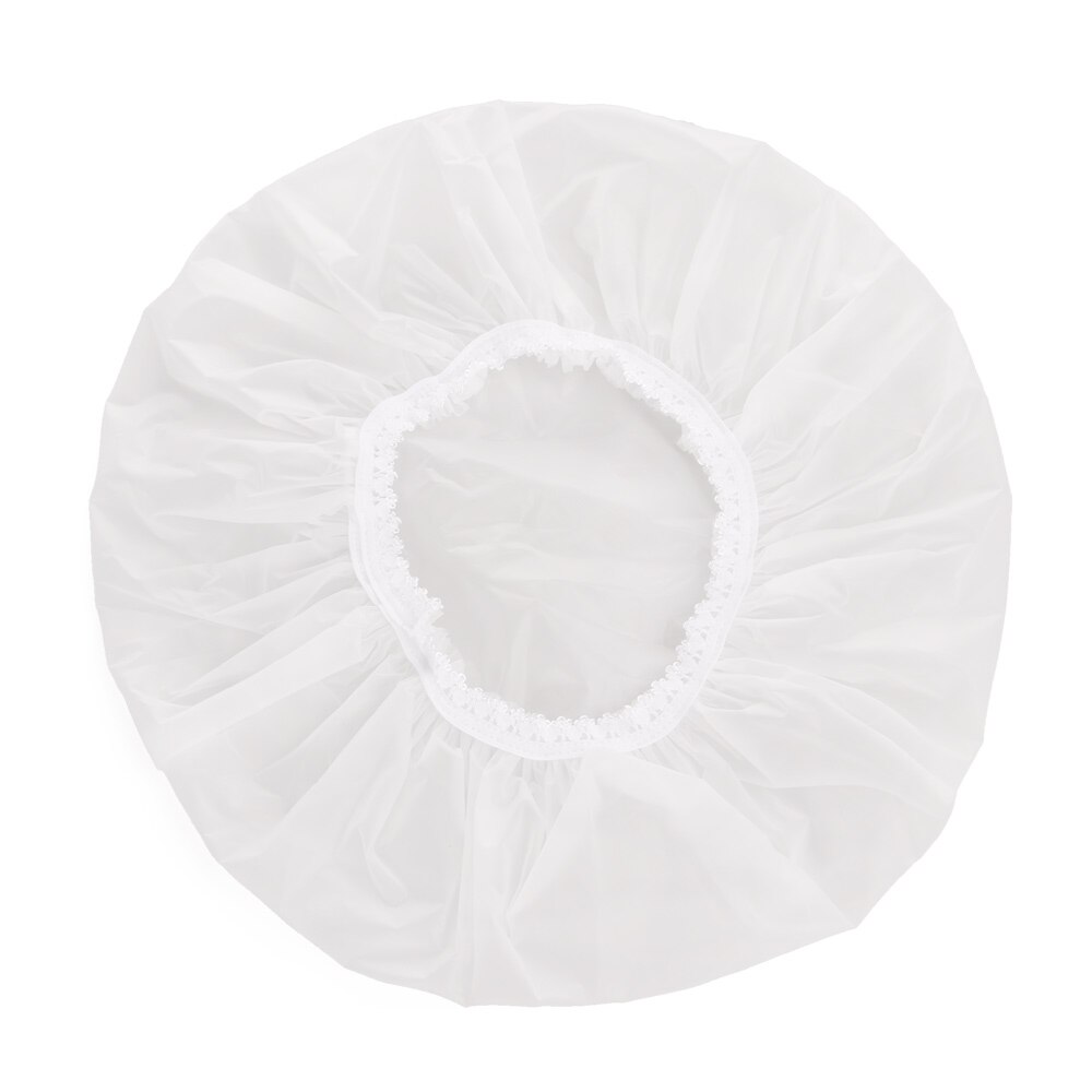 Elastische Badmutsen Hotel Haar Product Waterdichte Douche Cap Keuken Fume Cap Badmutsen Bad Producten Verschillende Effen Kleuren: White