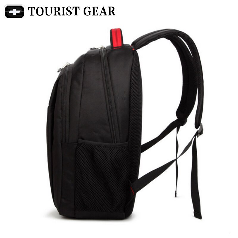 Mochila preta masculina suíça, mochila para viagem, equipamento de turista, mochila para laptop de 15.6 polegadas, mochila vintage escolar
