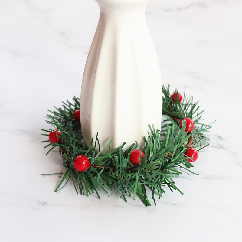 1pc 7/9cm rot Beere murmeln Kranz Kleine Künstliche Pflanze Blume Girlande Weihnachten Dekoration Für Heimat DIY hochzeit Party Dekor