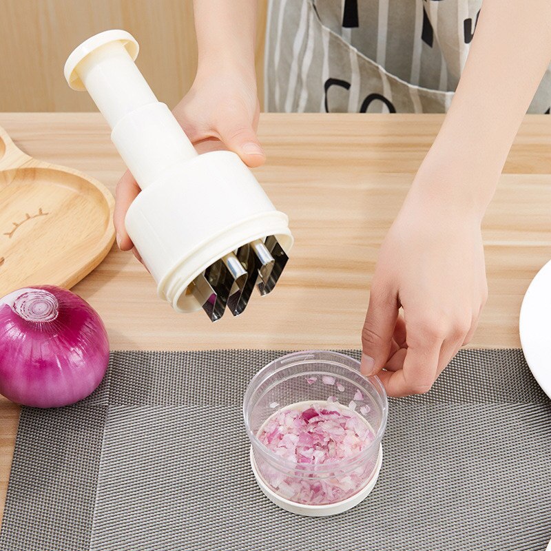 Semi-automatic Stainless Steel Kitchen Pressing Slicer Peeler Onion Chopper Cutting Device Manual Radish Cutter Kitchen Tool