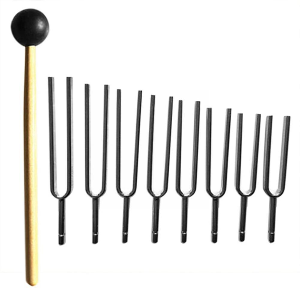 1 Set 8 Tuning Fork Set 256-512hz Steel Teaching Tuning Musical Fork Guitar Tuning Fork Instrument Tuner Set Tunning Violin Z0q3