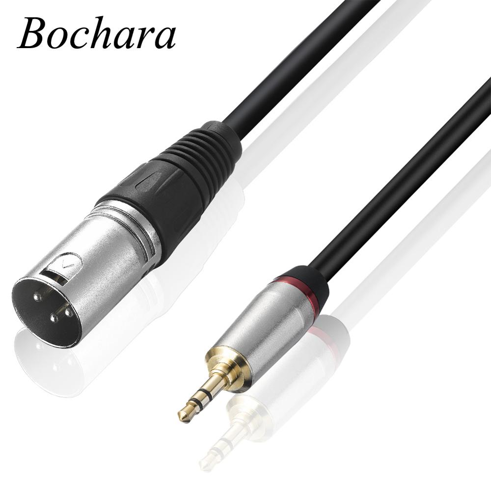 Bochara 3.5mm Stereo Jack Male to XLR Male Cable Shielded For Microphone 1.8m 3m 5m 10m