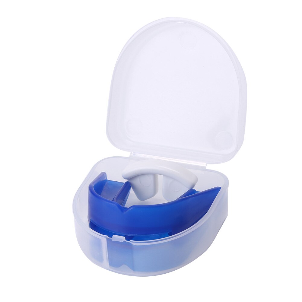 Teeth Protector Night Guard Mouth Trays Adult Sport Oral Mouth Guard Safety Soft Teeth Brace Protector Boxing Mouthguard: Dark Blue