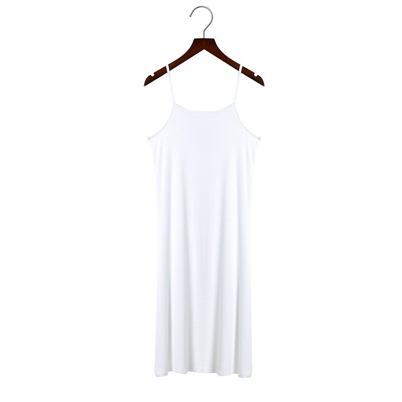 Zomer Faux Zijden Nachthemd Vrouwen Mouwloze Ademend Riem Lange Kamerjas Sleepdress Casual Nachtjapon Homewear Nachtkleding: White / M