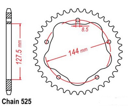 525 chain gear Motorcycle Sprocket For Ducati 996 ... – Grandado