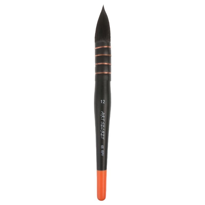 Pincel de madera para pintar con pelo de ardilla, pincel de acuarela, suministros artísticos, dibujo de pintura: 12