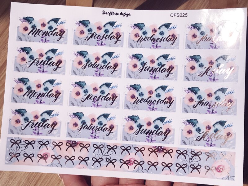 1pc wekelijkse datumstickers, stickers voor briefpapier, decoratieve stickers, doe-het-zelf planner, dagboek, scrapbooking, albumstickers