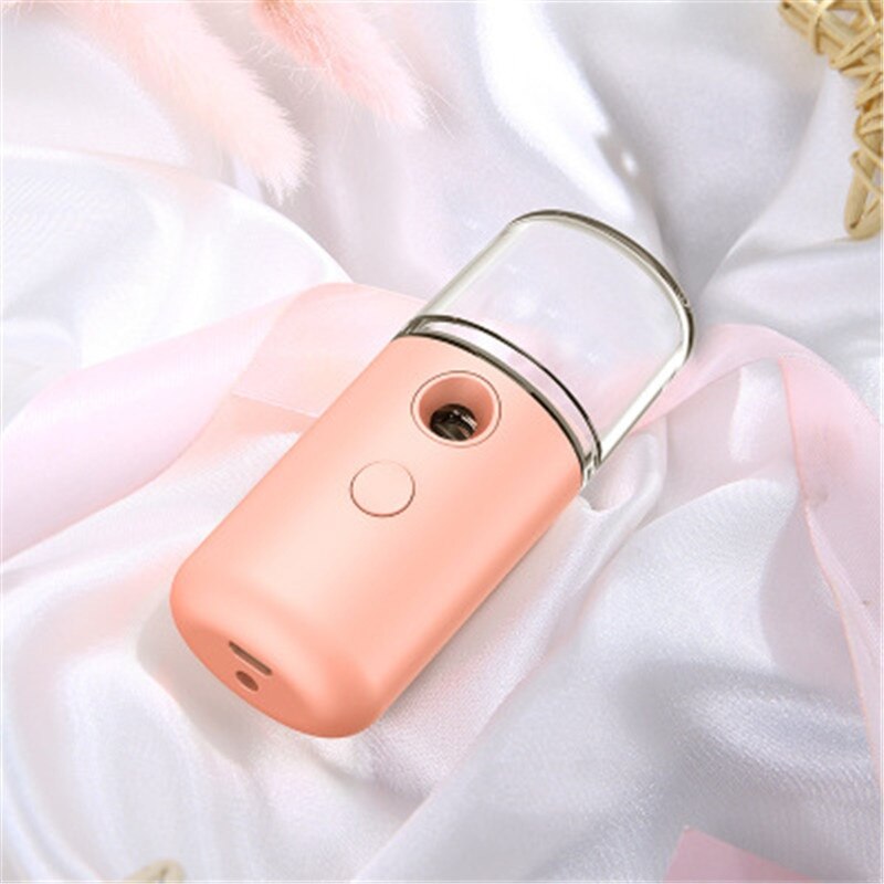 Portable 300ml Humidifier USB Ultrasonic Dazzle Cup Aroma Diffuser Cool Mist Maker Air Humidifier Purifier with Romantic Light: Macaron pink