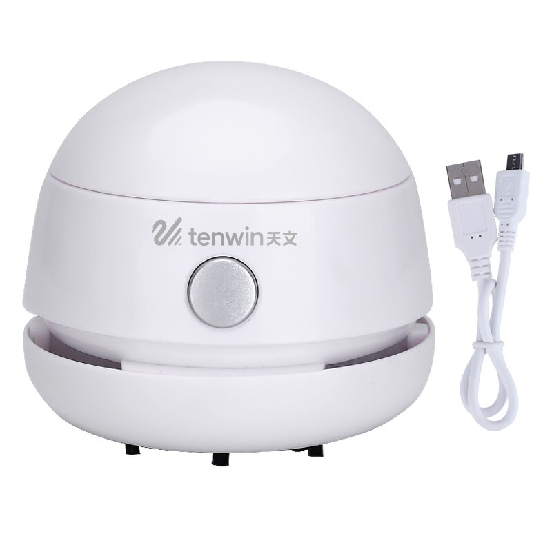 Portable Vacuum Cleaner Set USB Charged Desktop Keyboard Cleaner Student Mini Rubber Dust Collector For School Classroom: White