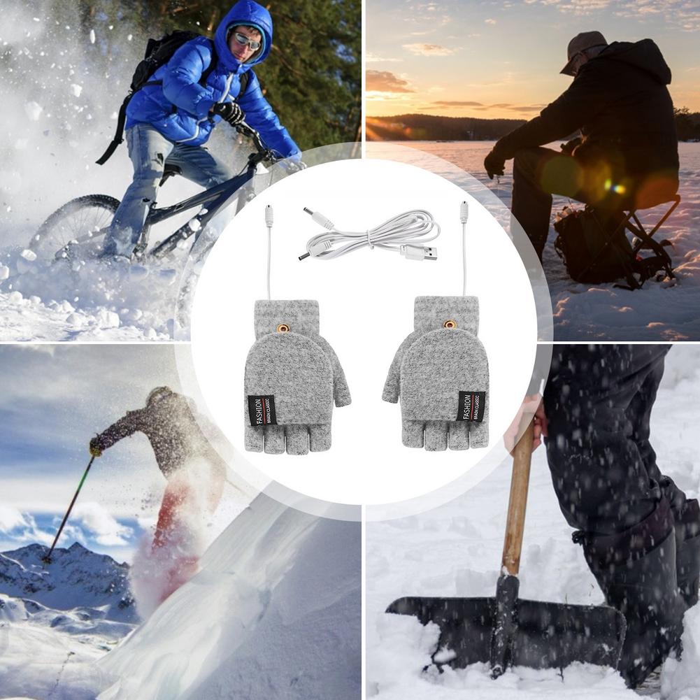 Vissen Elektrische Verwarmde Handschoenen Usb Handwarmer Opladen Verwarming Vinger Verwarming Veiligheid Constante Temperatuur Warme Handschoenen