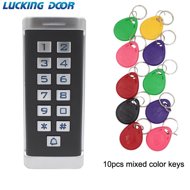 Metal 125KHZ Rfid Access Control System Keypad with 2000 Users Wigan Output 26 Swipe Card Password Electronic Lock Community: AC and 10 color Key