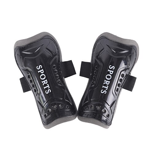 Adults Kids Soccer Training Shin Guards Ultralight Pads Football Protective Adjustable Band Leg Protector Sports Shin Brace: Black