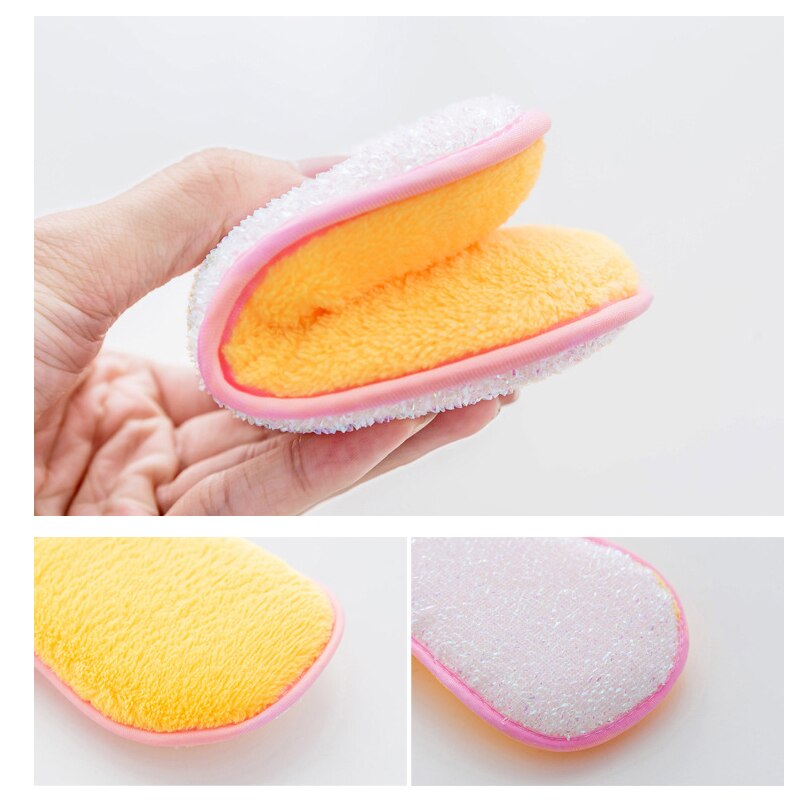 Dish Towel Bamboo Fiber Kitchen Cleaning Tool Cloths Double Sided Antibacterial Dishcloths Washing Scrubbing Sponges