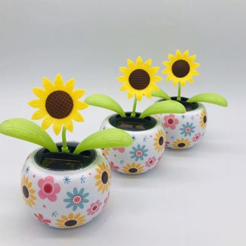 Sunflower Solar Dancer Figure, Solar-Powered Dancing Office Desk Decor, Windowsill or Car Dashboard Decoration