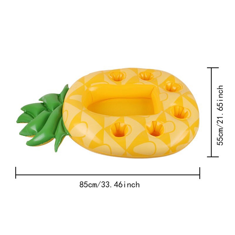 Pool Inflatable Coaster Tray Pineapple Rainbow Cloud Shape Drink Plate Floats Cup Holder Organizer Supply Pool Food Holder