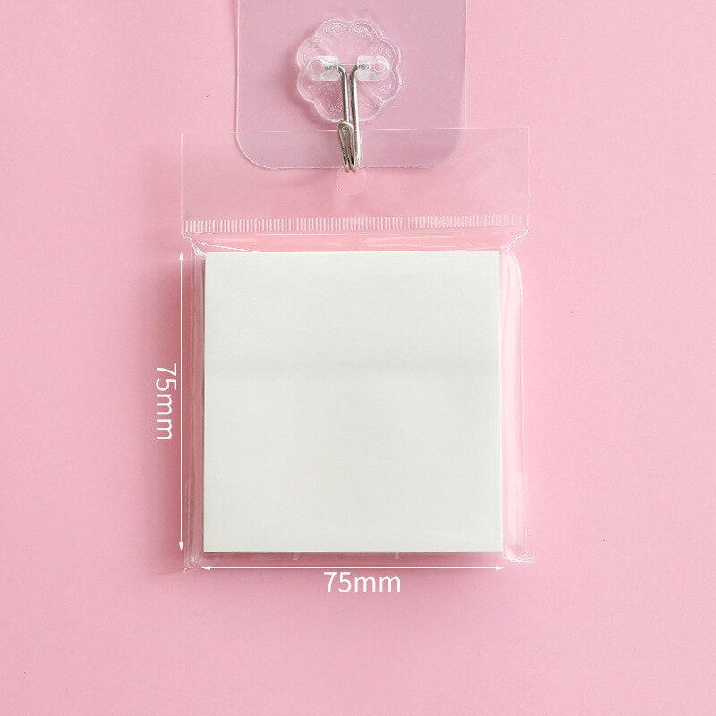 80 Sheets Office Memo Pad Sticker Index Sticky Notes Eenvoud Kraftpapier Briefpapier Zelfklevende Plakken Blank Memorandum: White Blank