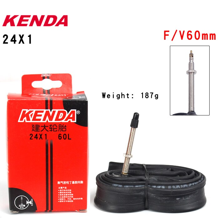 Kenda Fiets Binnenband 22Inch 24*1-3/8 1.25 1.5 1.75 1.9 2.125 S/v F/V Fietsen Mountainbike Tube Banden