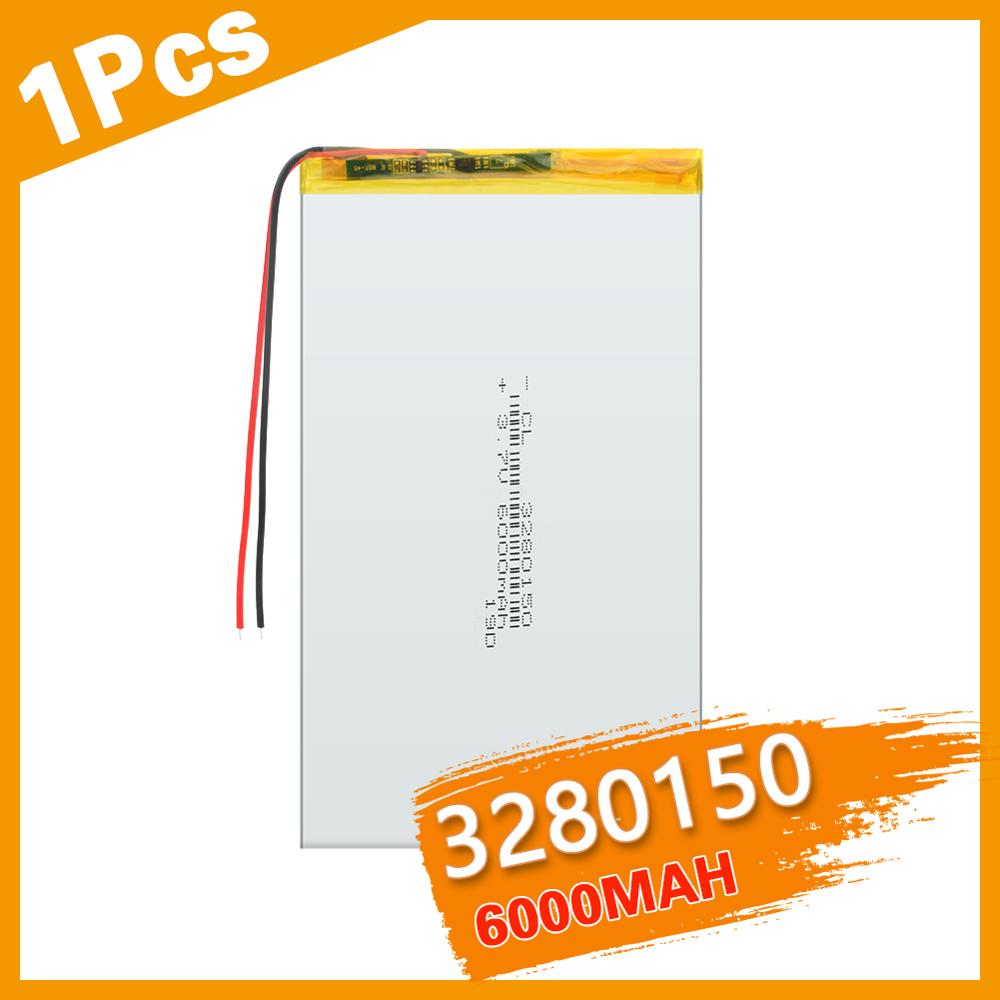 3280150 3.7V 6000Mah Li-Polymeer Batterij Voor V88 V971 M9 Tablet Pc Gps MP3 MP4 MP5 3282150 Batterijen