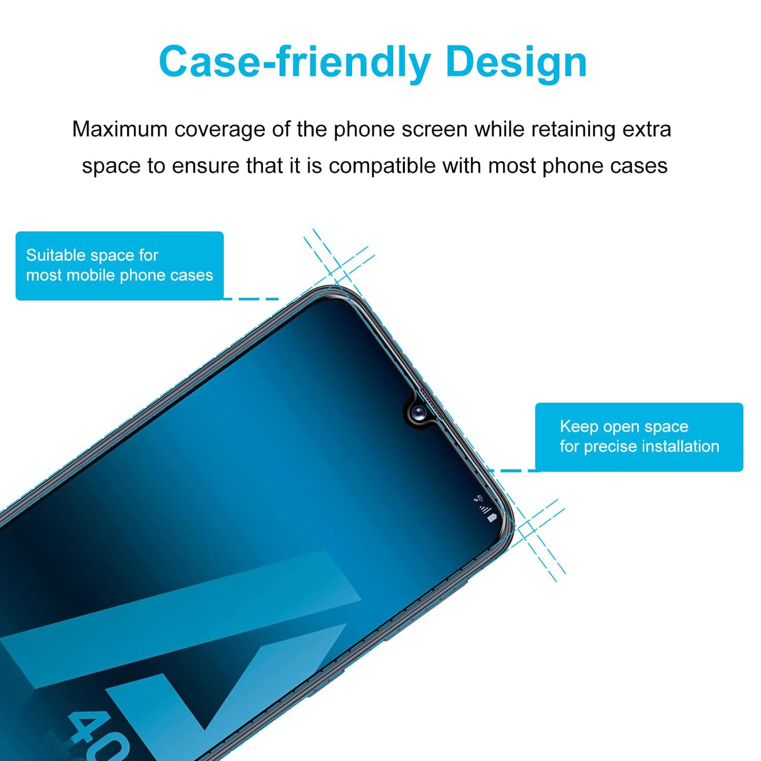 Voor Samsung Galaxy A40 A40s gehard glas screenprotector glas