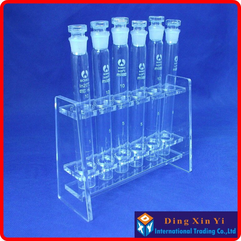 Lab 10mlx6 Organic glass colorimetric tube rack+6 pieces 10ml Glass colorimetric tube