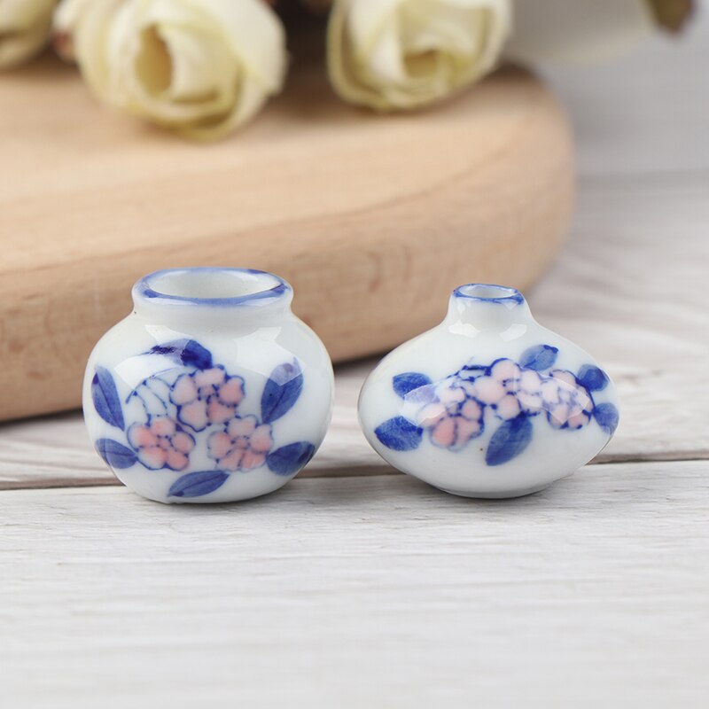 2 Pz/lotto 1:12 Miniatura casa delle bambole Vaso di Fiori per la Casa di Bambola Accessori FAI DA TE Giocattoli per I Bambini Del bambino