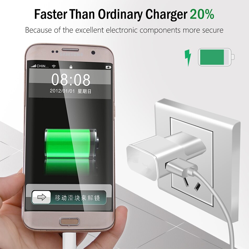 Oryginalna szybka ładowarka podróżna ścienna robić Samsung galaktyka S10 A71 A51 S20 kabel mikro USB uwaga 8 S7 krawędzi A5 A7 J5 J7 2018 2017 2016
