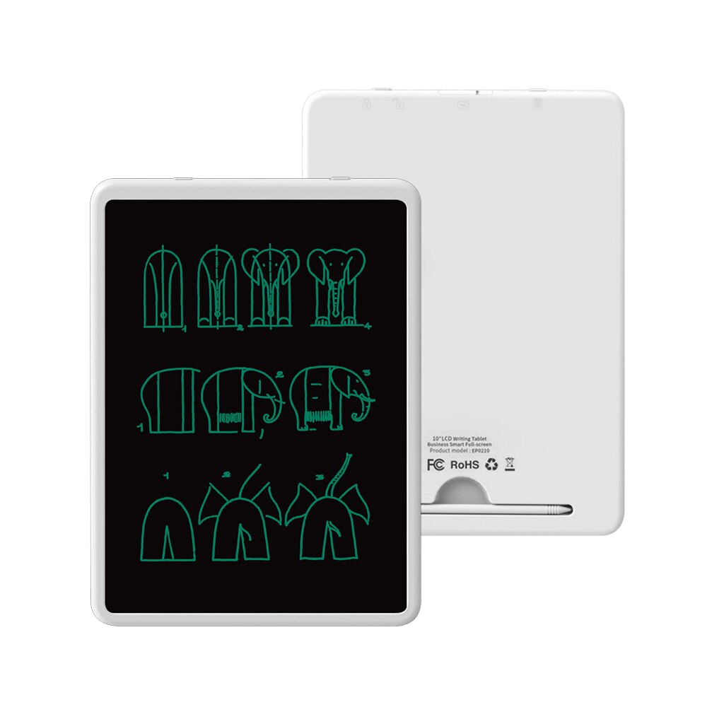Writing Pad 11in LCD Business Writing Tablet Portable Electronic Drawing Board Erasable Tablet Digital Handwriting Notepad: White Medium