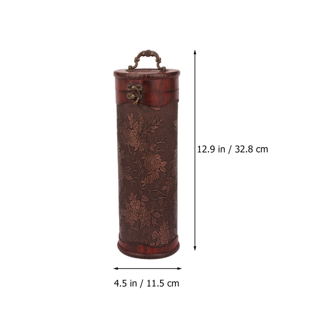Boîte de rangement en bois décorative rétro, 1 pièce, boîte d'emballage domestique, boîte de rangement en bois