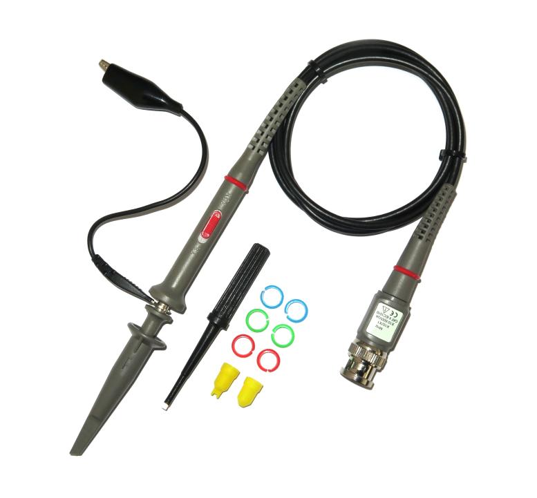 2Pcs / Lot Oscilloscope Probe P6040 40MHz X1 X10 Oscilloscope Clip Probe 100% Brand