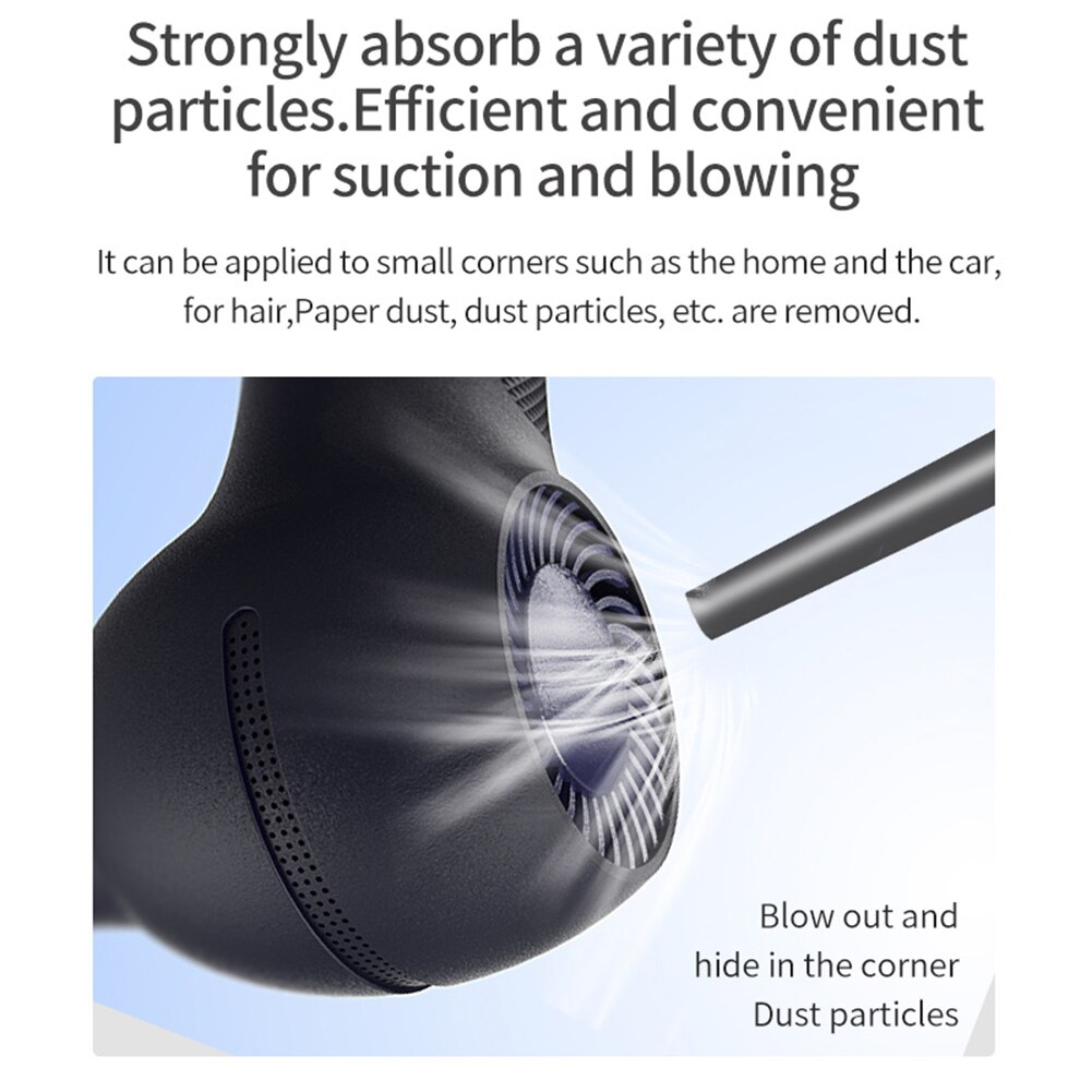 Compressed Air Can for Computers Electric Air Blower Computer Cleaning Cordless Air Dust Cleaner for PC Keyboard Crumbs Car
