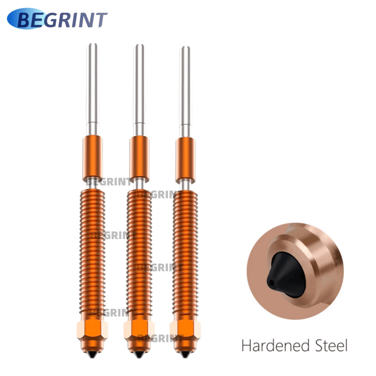For Creality K2 Plus Nozzle Quick-Swap Nozzle Kit Hardened steel All-metal For Creality K2 Plus 3D Printer Accessories: 0.6mm / Silver