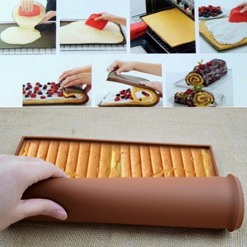 Silikon bakematte gjør-det-selv kakeunderlag non-stick stekeovn liner swiss roll bakeware