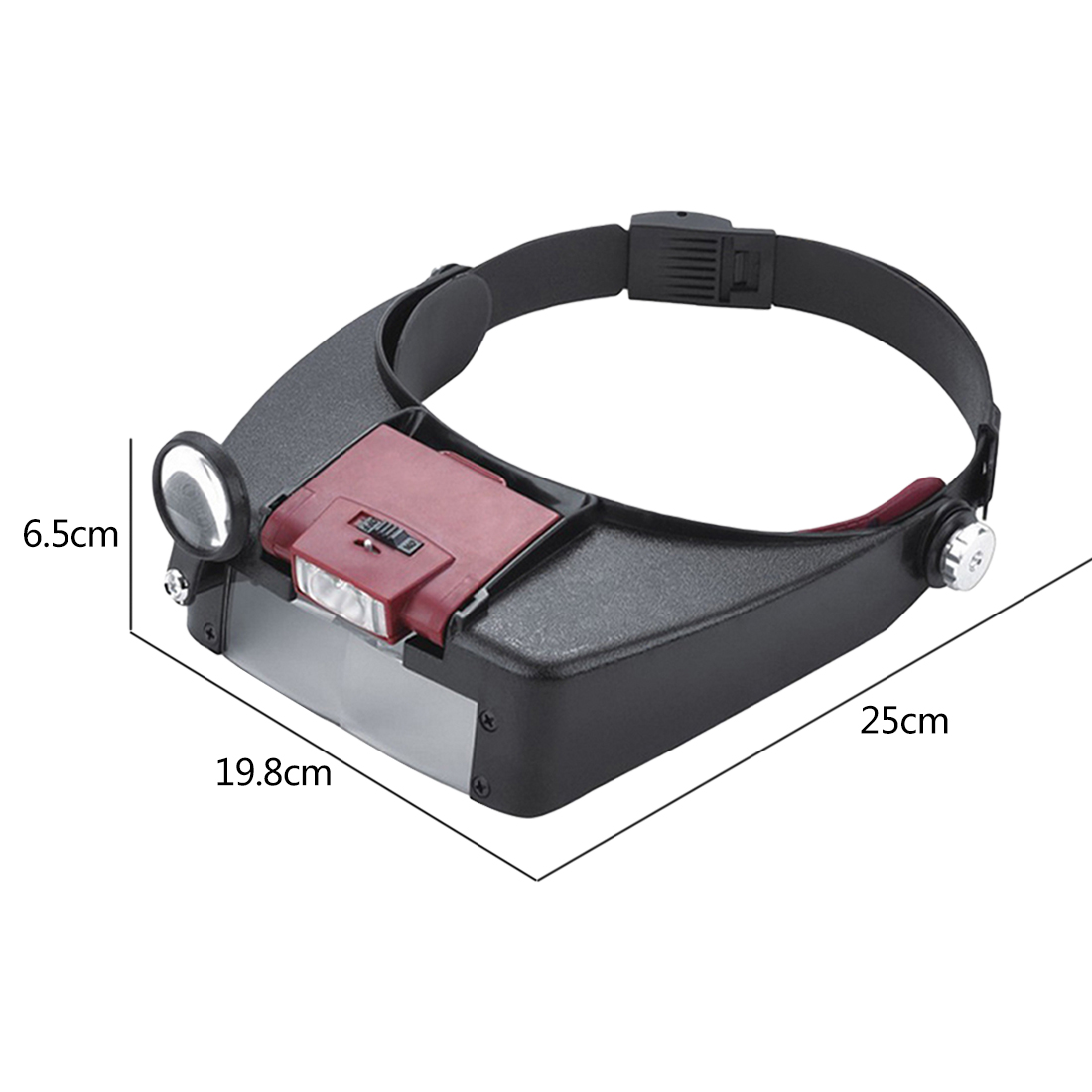 Loupe à tête avec loupe à LED pour la lecture optiviseur loupe Loupes bijoux montre réparation avec 2 lumières de LED