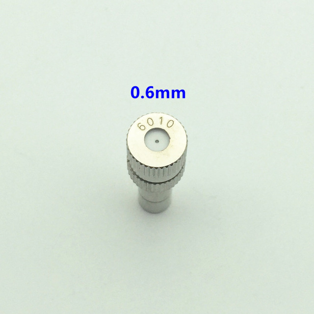 50 Pcs 6MM Slip Lock Quick Connector Garden Water Fog Mist Sprayer Nozzles For Misting System Fog Machine: 0.6mm Nozzle