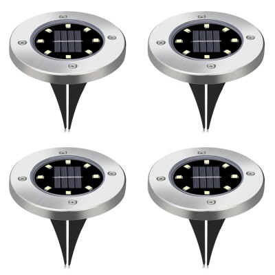 Btfarm 8 Stuks Zonnelampen voor Buiten en Tuin - 72 LED, IP65 Waterdicht, Tuinverlichting, Boom, Koudwit