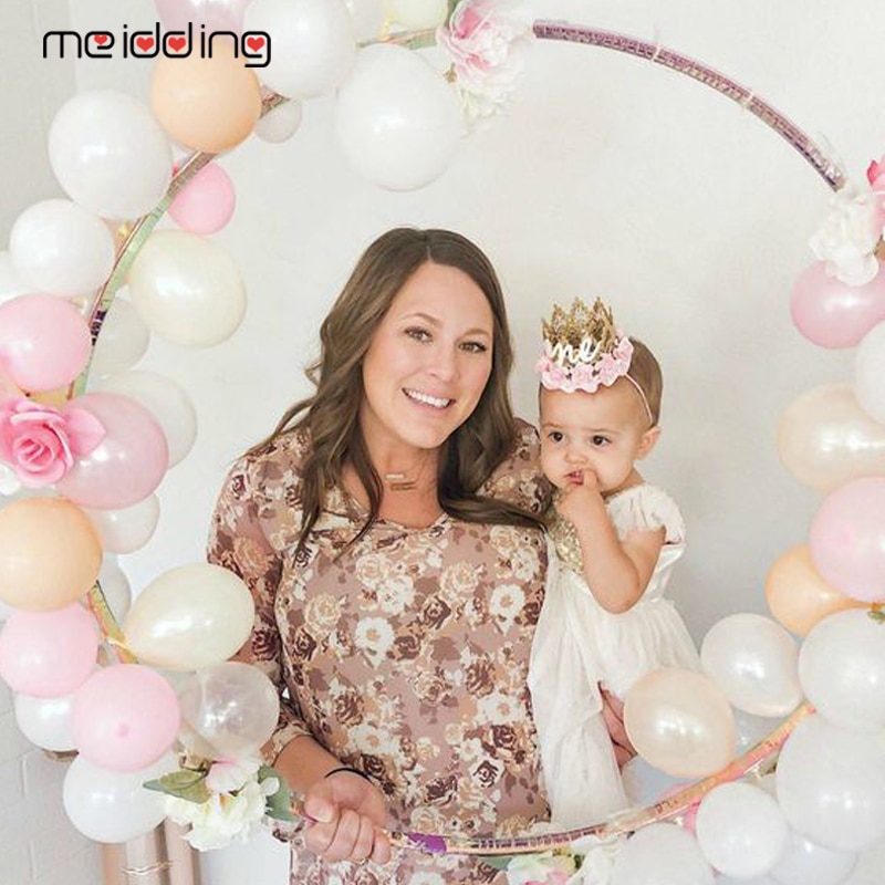 1 st plaströr bröllopsdekoration kransställ ballonggirland cirkel runda balongbågar baby shower bakgrunder dekor 100cm