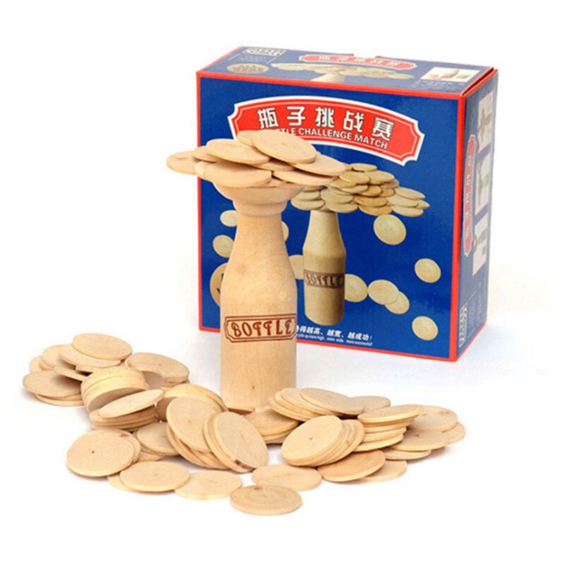 Bloc empilable en bois enfants bouteille défi Jenga Puzzle jouet Bar club acclamant jeu accessoires mentaux