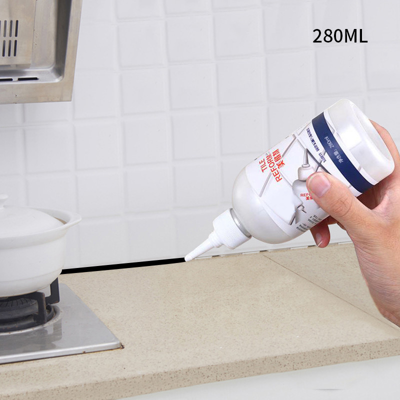 Tile refill fliser belægning skimmel renere fliseforsegler reparation lim boligindretning plakater & klistermærker håndværktøj: 280ml sorte