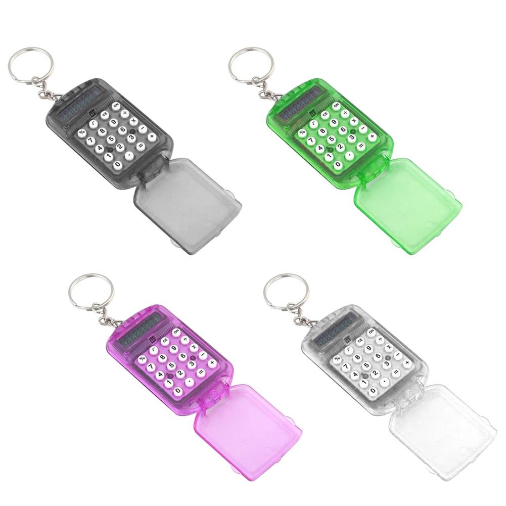 Pocket Keychain Calculator Small mini calculator table Electronic Calculator Flip Calculator For Kids Home Students School