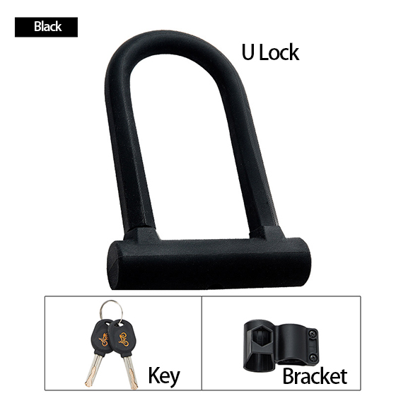 WEST BIKING Bicycle U Lock Steel Safety Anti-theft MTB Road Bike Cable U-Lock Set Candado Bisiklet Kilidi Security Cycling Locks: U Lock Black