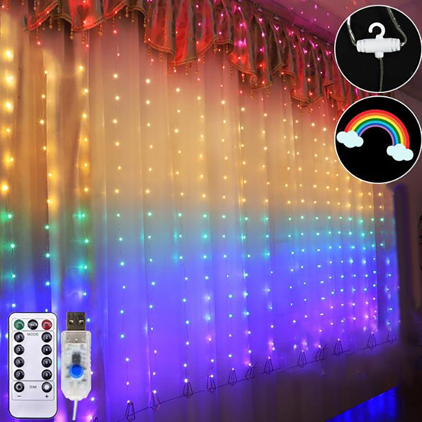 Led Fairy Led String Licht Venster Decor Verlichting Afstandsbediening String Garland Voor Valentijnsdag Wedding Party