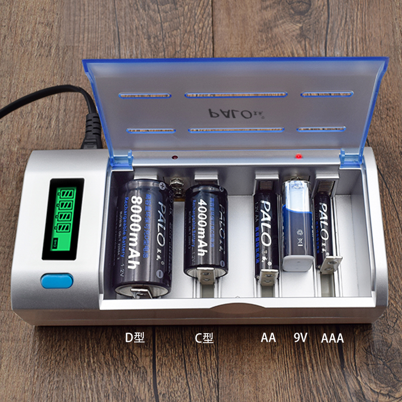 CITYORK 1,2 V LR20 D tamaño batería recargable 10000mAh tipo D R20 NIMH batería + cargador inteligente LCD para baterías AA AAA C D 9V