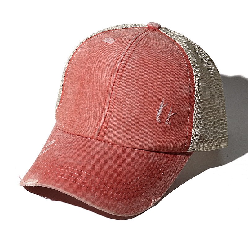Ponytail Baseball Caps Women's Summer Mesh Outdoor Sunscreen Camo Snapback Caps for Female Sport High Elasticity: G
