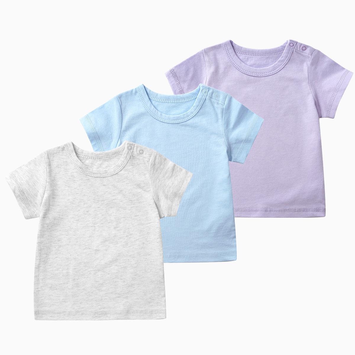 Short Sleeved Shirt 0-2y Boys And Girls Summer Casual T-shirt Toddler Girl Tops Kids Boy T-shirt Cotton Clothing Baby Boy Tops