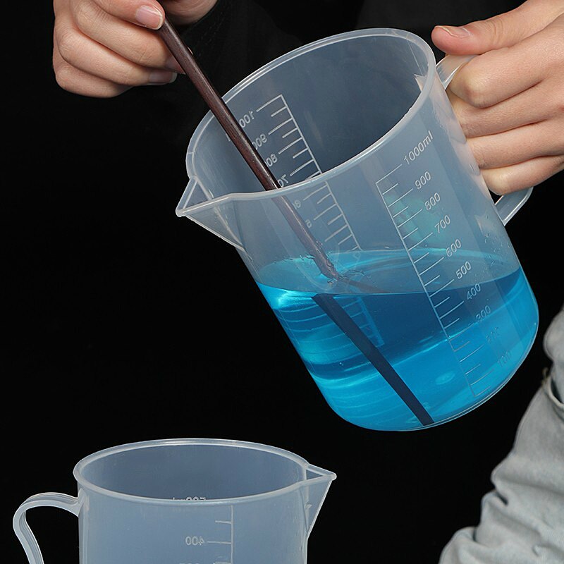 Vaso de medición graduado de plástico transparente, vaso de medida transparente para hornear, recipiente para jarra, herramienta para hornear