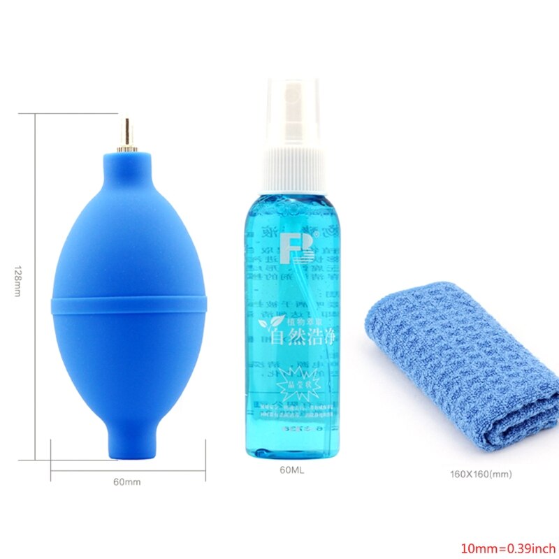 Kit de limpieza de fotos para cámaras DSLR y paquete electrónico sensible con botella de Spray rellenable